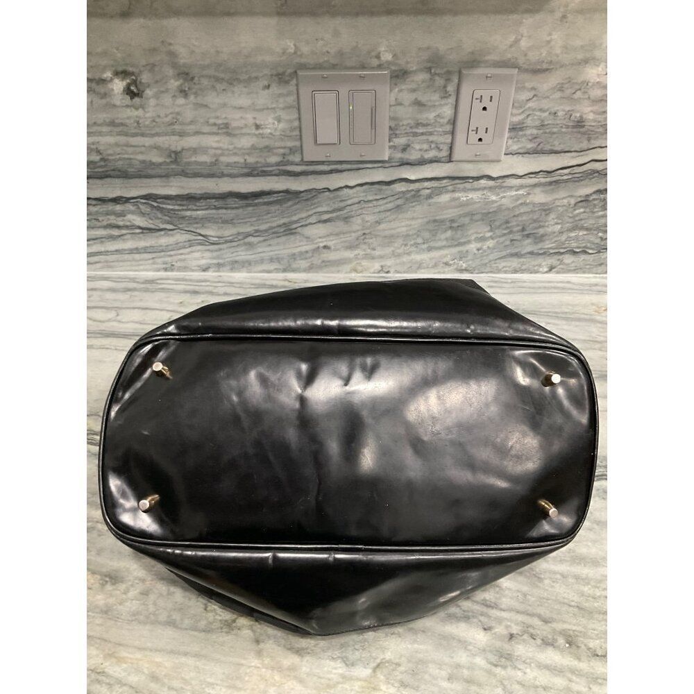 Burberry Quilted‎ Tote Bag In Black With Leather Trim - Picture 9 of 13